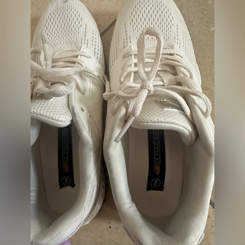U.S. POLO ASSN Women’s cream Athletic Sneakers Size 10 US - Picture 8 of 9